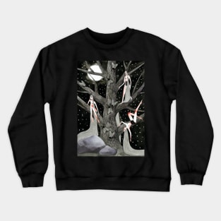 Nymphs on trees Crewneck Sweatshirt